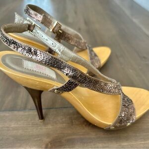 Elegant Sequin Strap Sandals